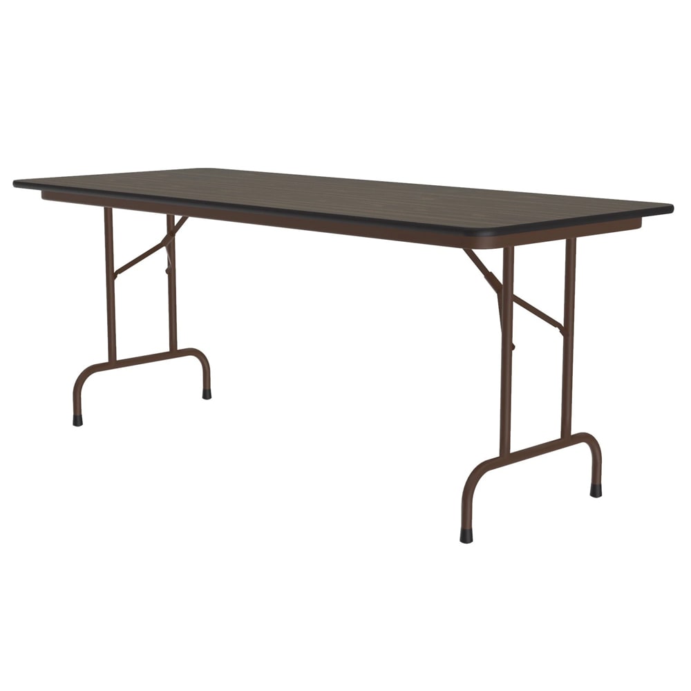 228-CF3048M01 48" Rectangular Folding Table w/ Walnut Melamine Top, 29"H