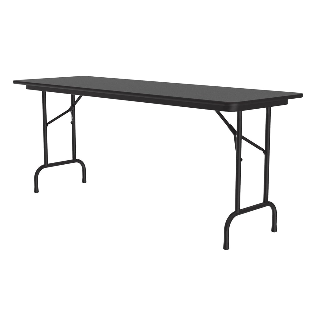 228-CF3048M07 48" Rectangular Folding Table w/ Black Granite Melamine Top, 29"H