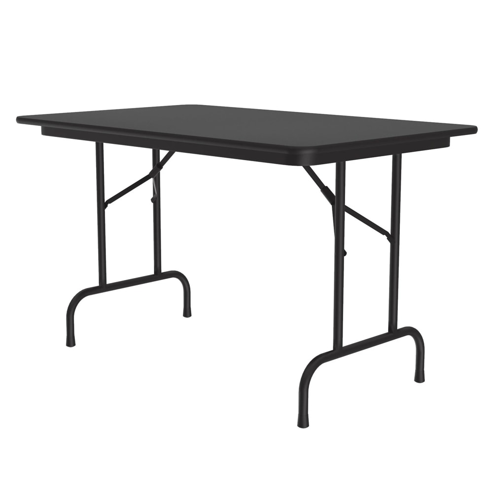 228-CF3048PX07 48" Rectangular Folding Table w/ Black Granite Top, 29"H