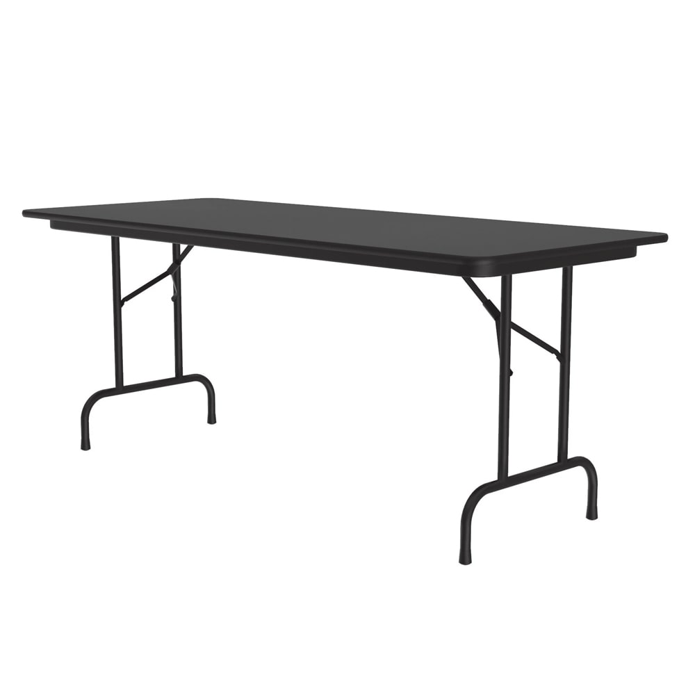 228-CF3072PX07 72" Rectangular Folding Table w/ Black Granite Top, 29"H