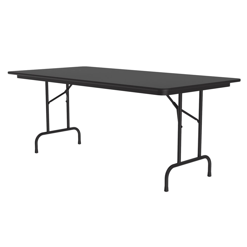 228-CF3672PX07 72" Rectangular Folding Table w/ Black Granite Top, 29"H