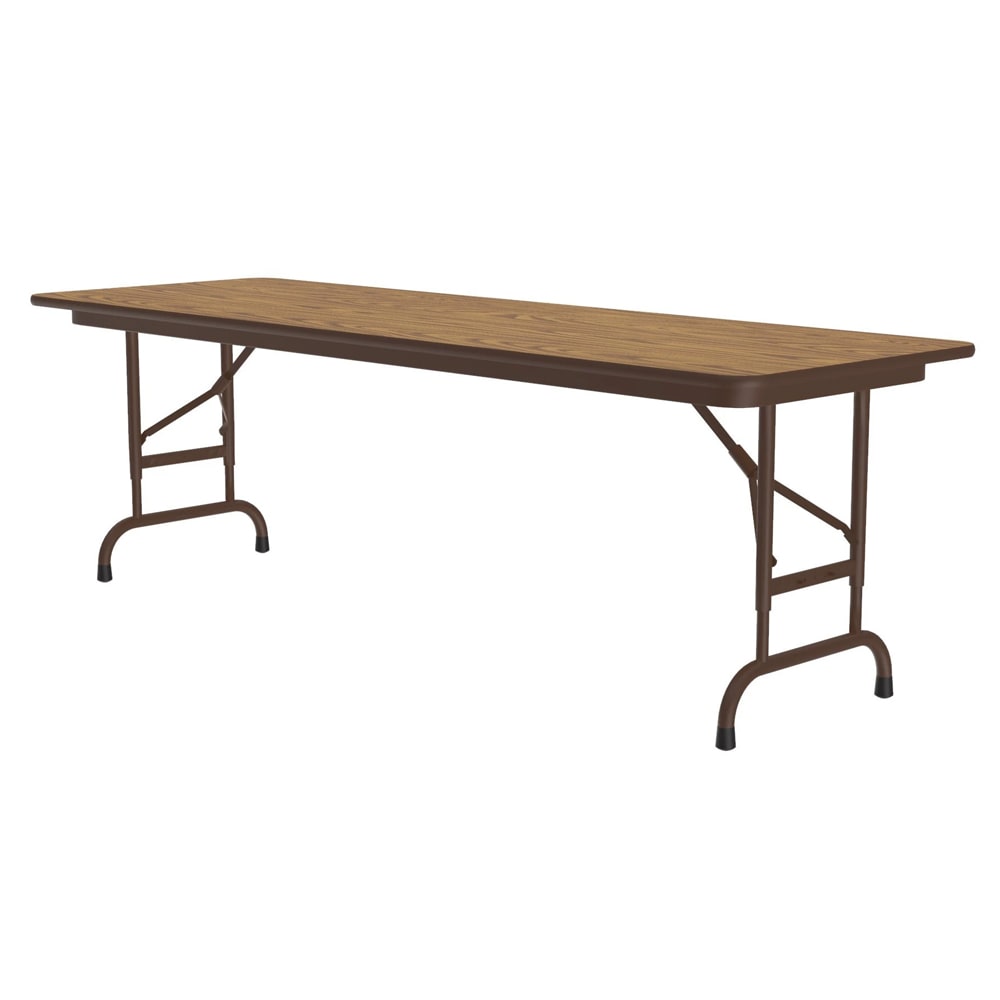 228-CFA2460M06 60" Rectangular Folding Table w/ Medium Oak Melamine Top, 32"H