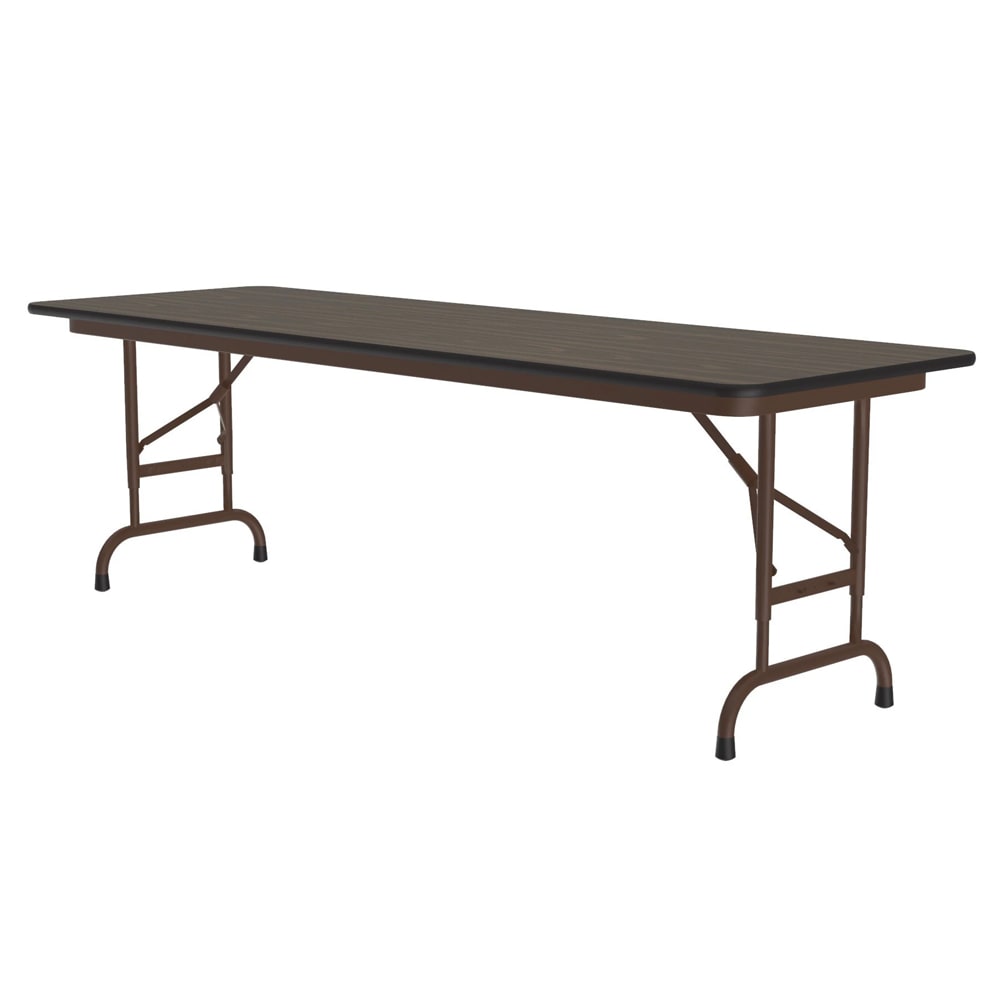 228-CFA2472M01 72" Rectangular Folding Table w/ Walnut Melamine Top, 32"H