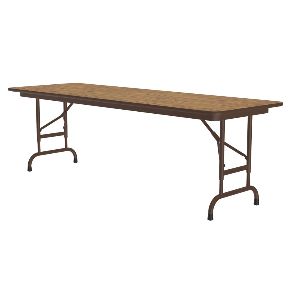 228-CFA2472M06 72" Rectangular Folding Table w/ Medium Oak Melamine Top, 32"H
