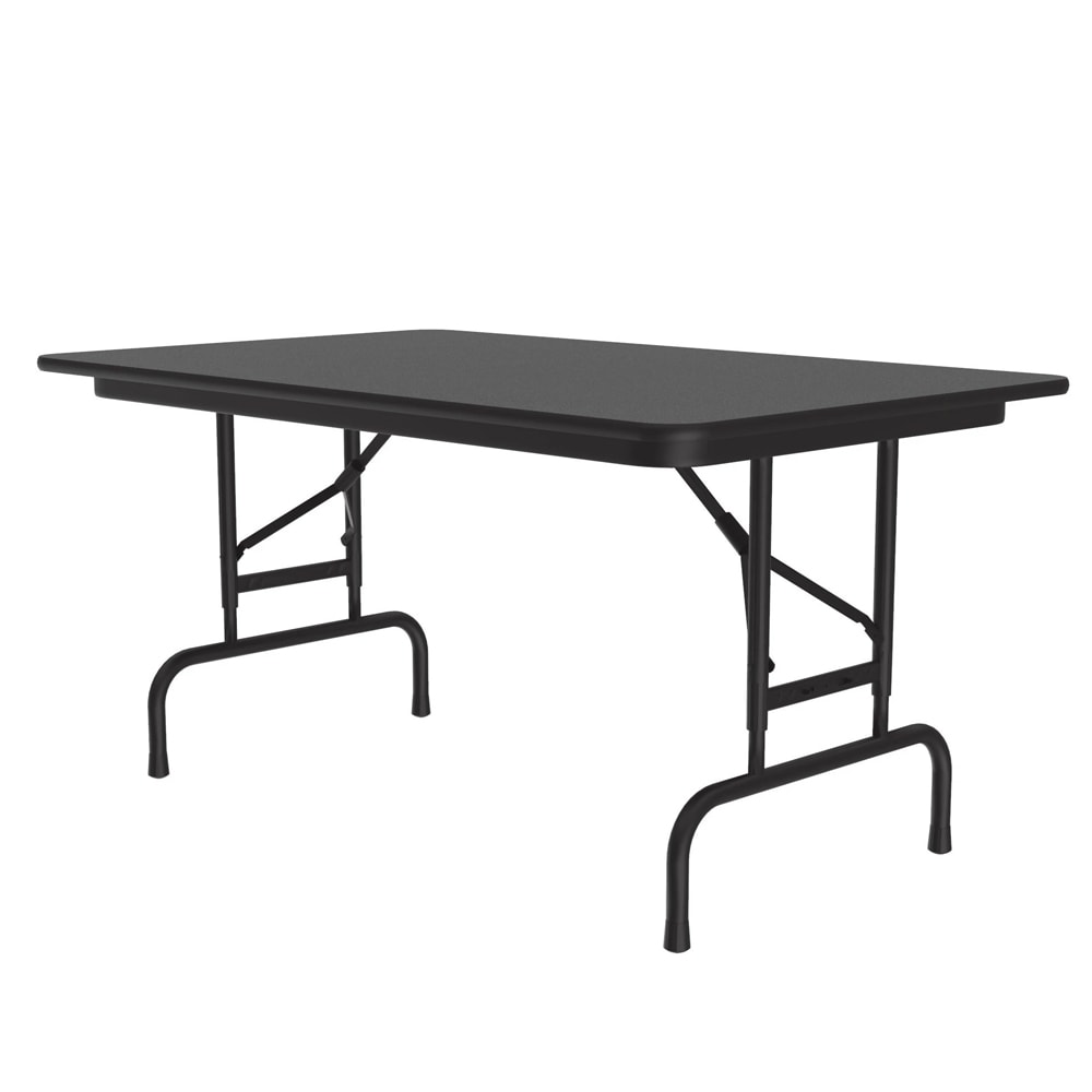 228-CFA3048M07 48" Rectangular Folding Table w/ Black Granite Melamine Top, 32"H