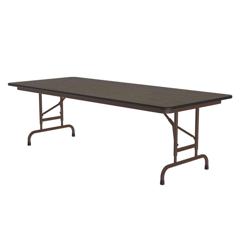 228-CFA3060PX01 60" Rectangular Folding Table w/ Walnut Top, 32"H