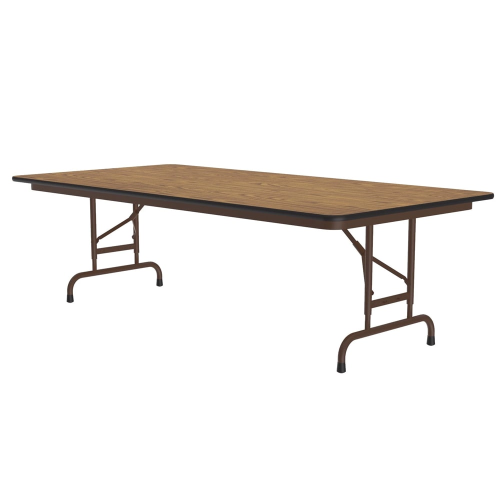 228-CFA3060PX06 60" Rectangular Folding Table w/ Medium Oak Top, 32"H