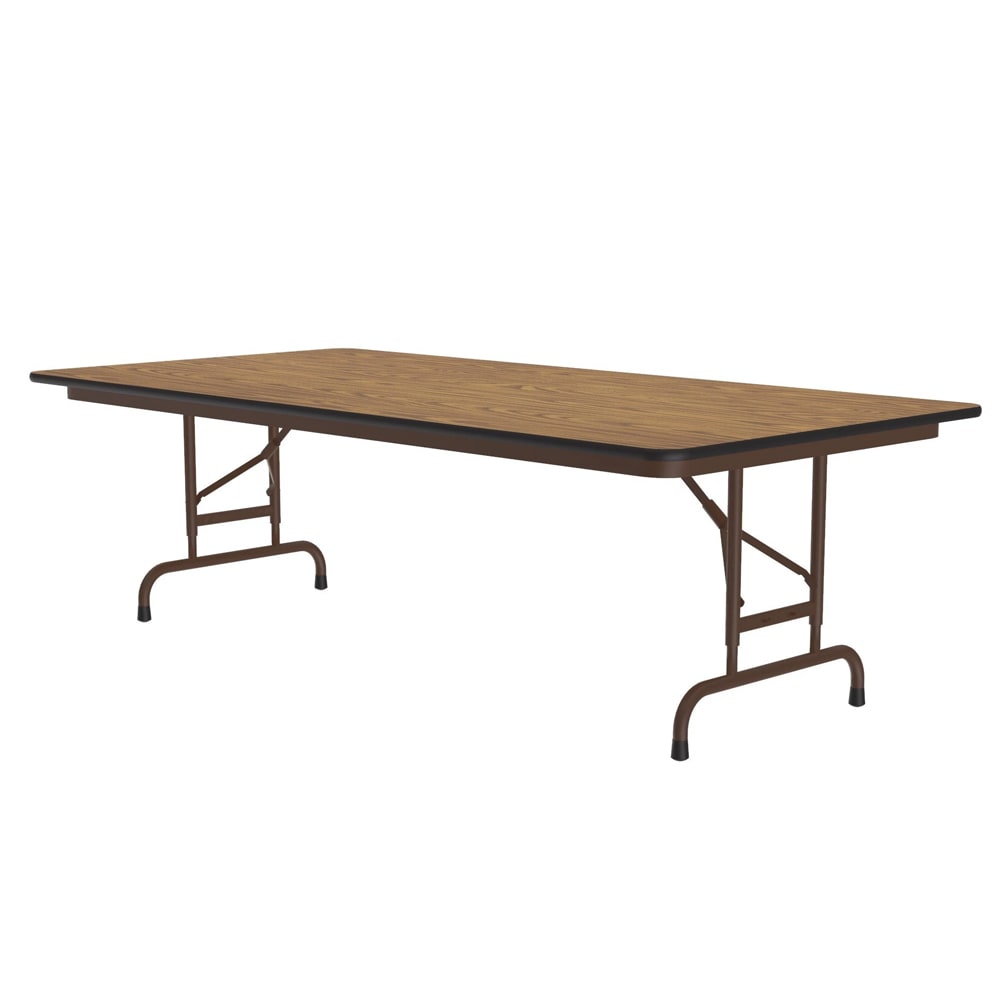 228-CFA3072PX06 72" Rectangular Folding Table w/ Medium Oak Top, 32"H