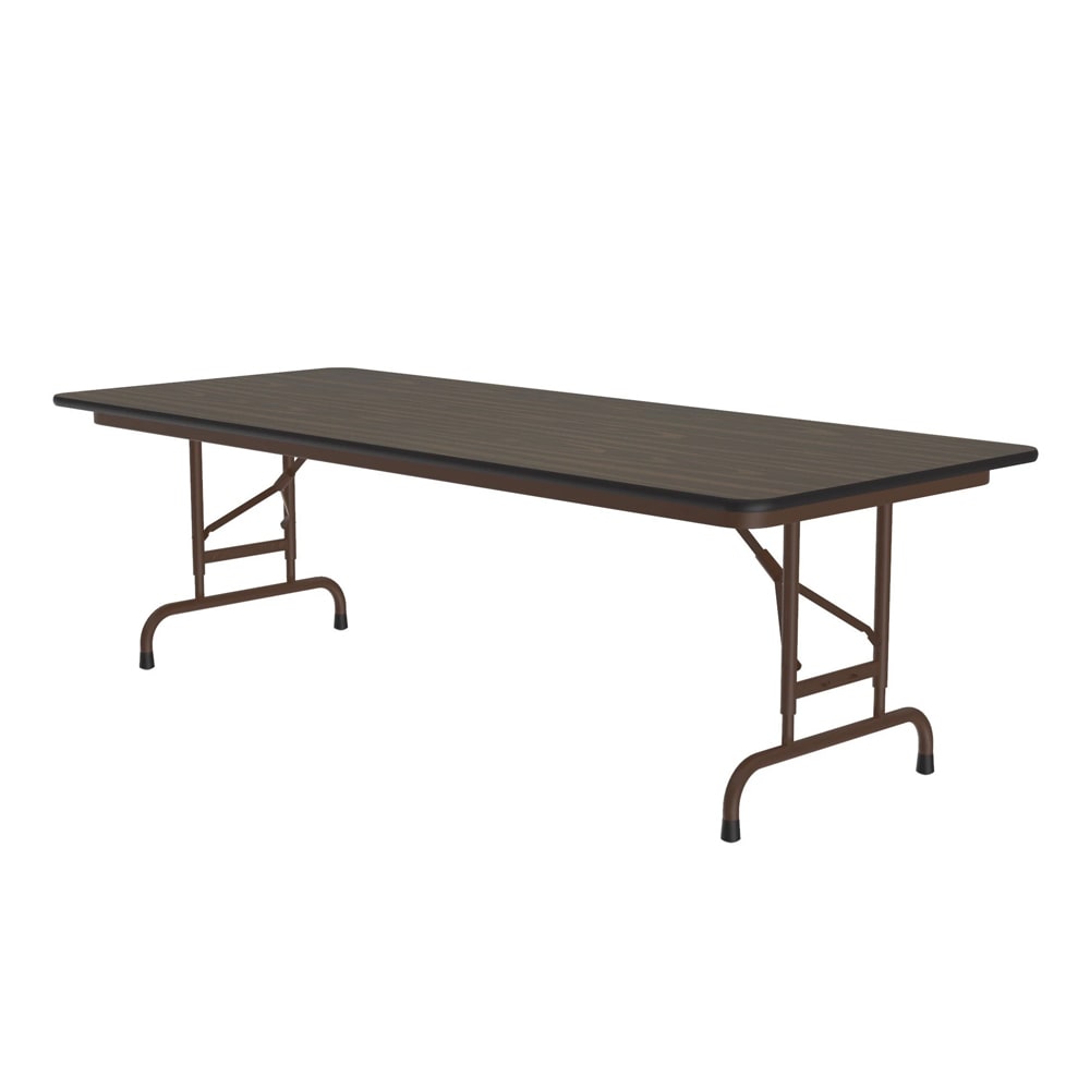 228-CFA3096M01 96" Rectangular Folding Table w/ Walnut Melamine Top, 32"H