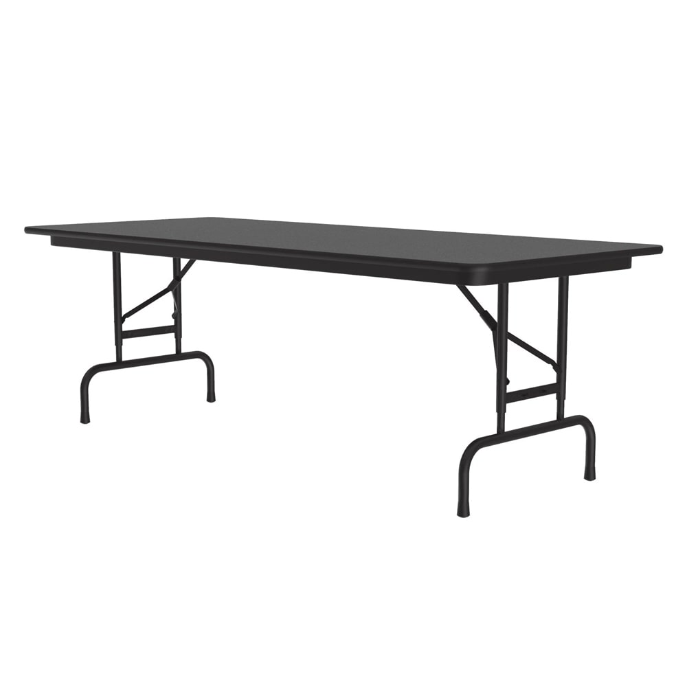 228-CFA3096M07 96" Rectangular Folding Table w/ Black Granite Melamine Top, 32"H