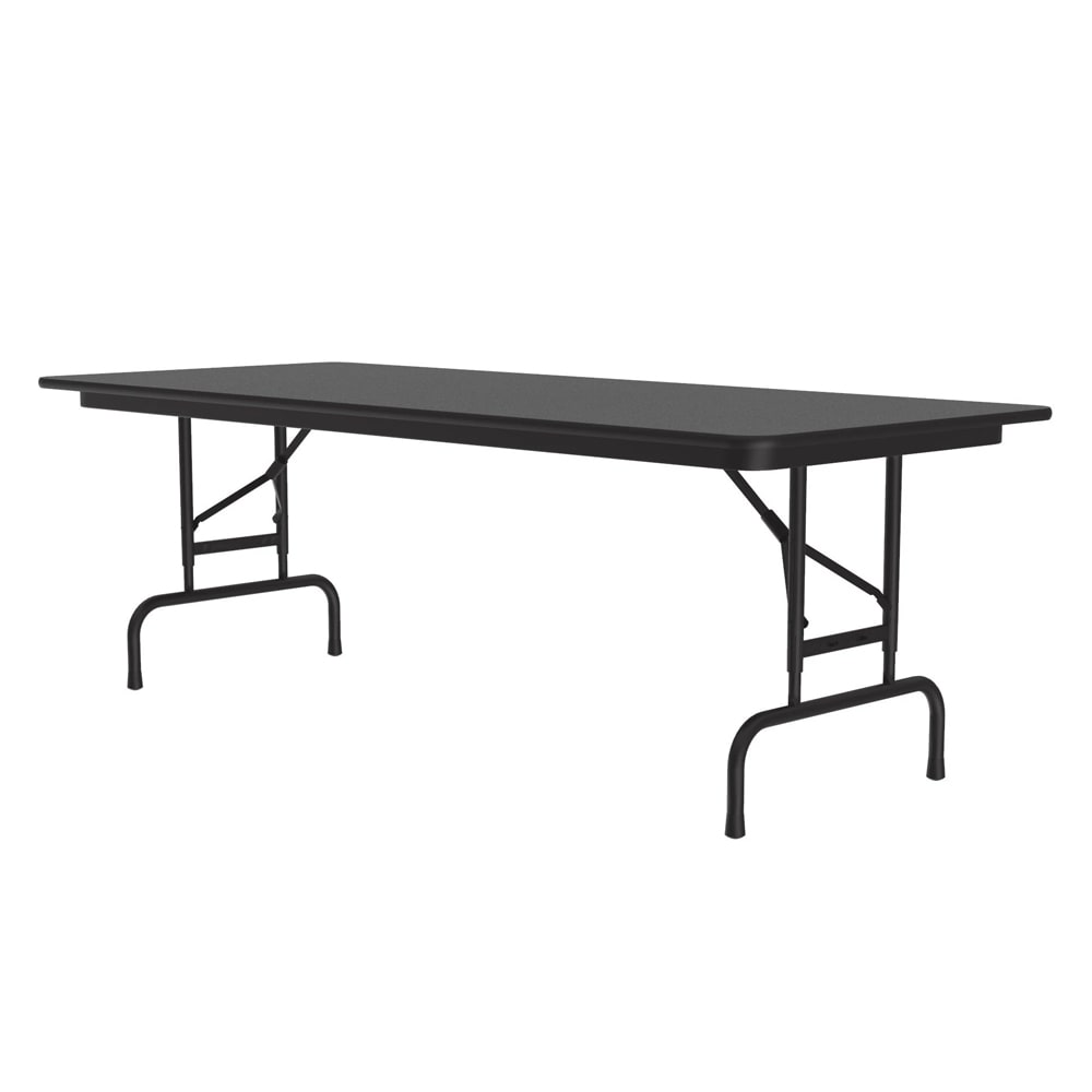 228-CFA3072M07 72" Rectangular Folding Table w/ Black Granite Melamine Top, 29"H