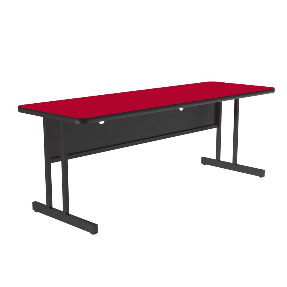 228-CS304825 Rectangular Desk Height Work Station, 48"W x 30"D - Red/Black T-Mold