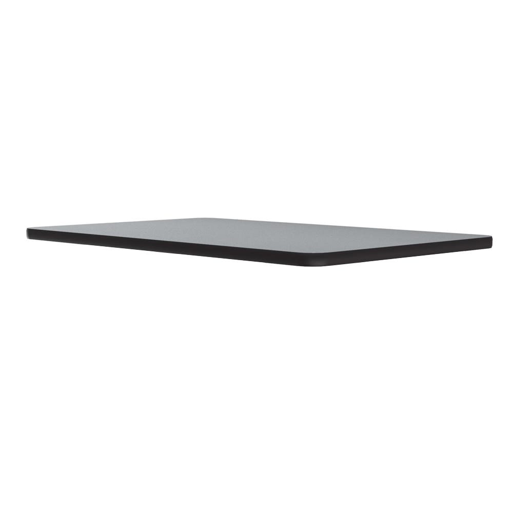228-CT304815 Cafe Breakroom Table Top, 1 1/4" High Pressure, 30 x 48", Gray Granite