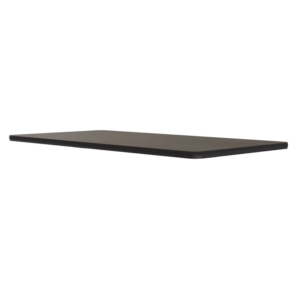 228-CT306001 Cafe Breakroom Table Top, 1 1/4" High Pressure, 30 x 60", Walnut