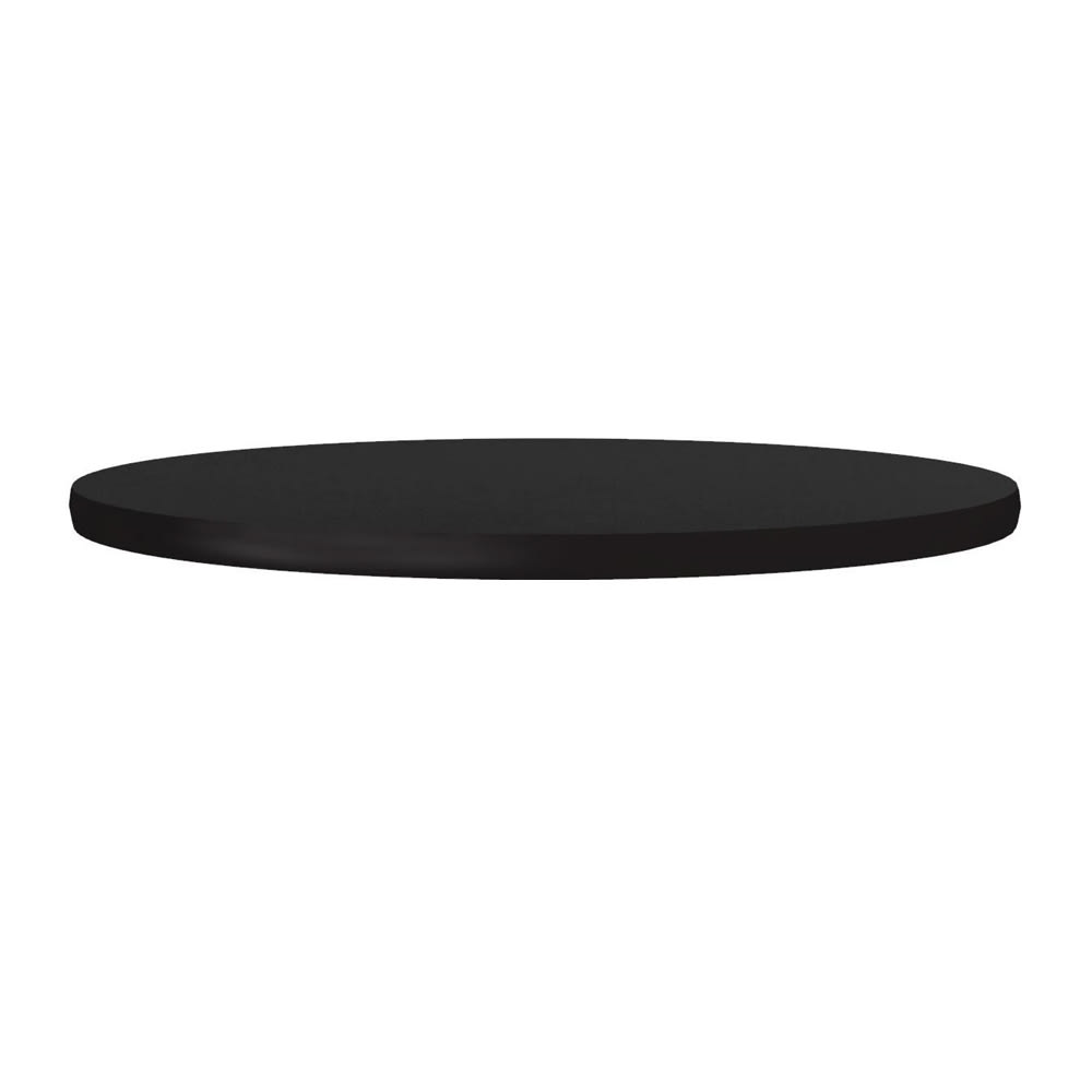 228-CT30R07 30" Round Cafe Breakroom Table Top, 1 1/4" High Pressure, Black Granite