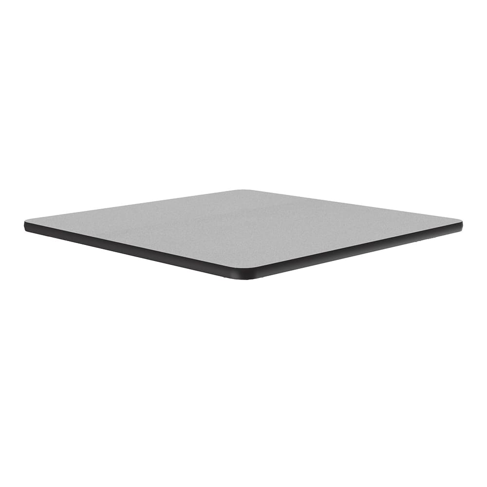 228-CT36S15 36" Square Cafe Breakroom Table Top, 1 1/4" High Pressure, Gray Granite