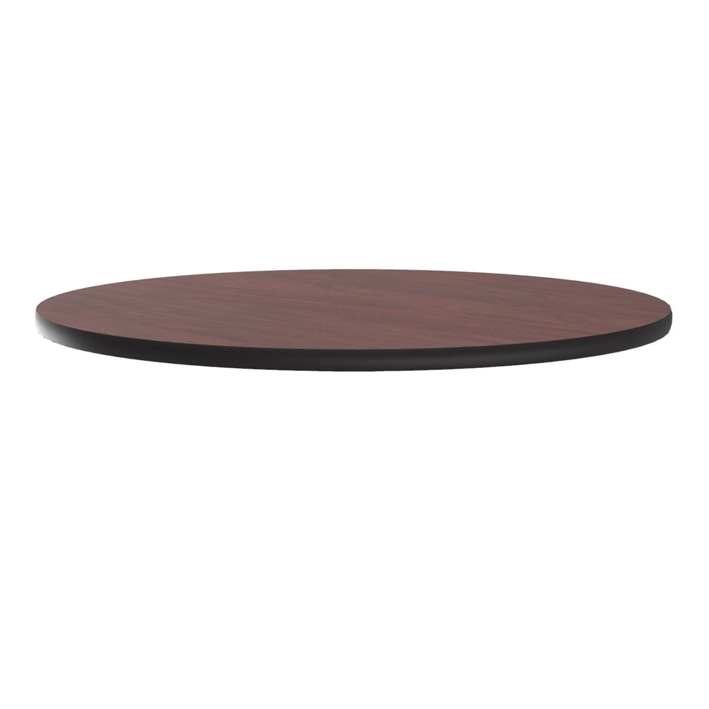 228-CT60R20 60" Round Cafe Breakroom Table Top, 1 1/4" High Pressure, Mahogany