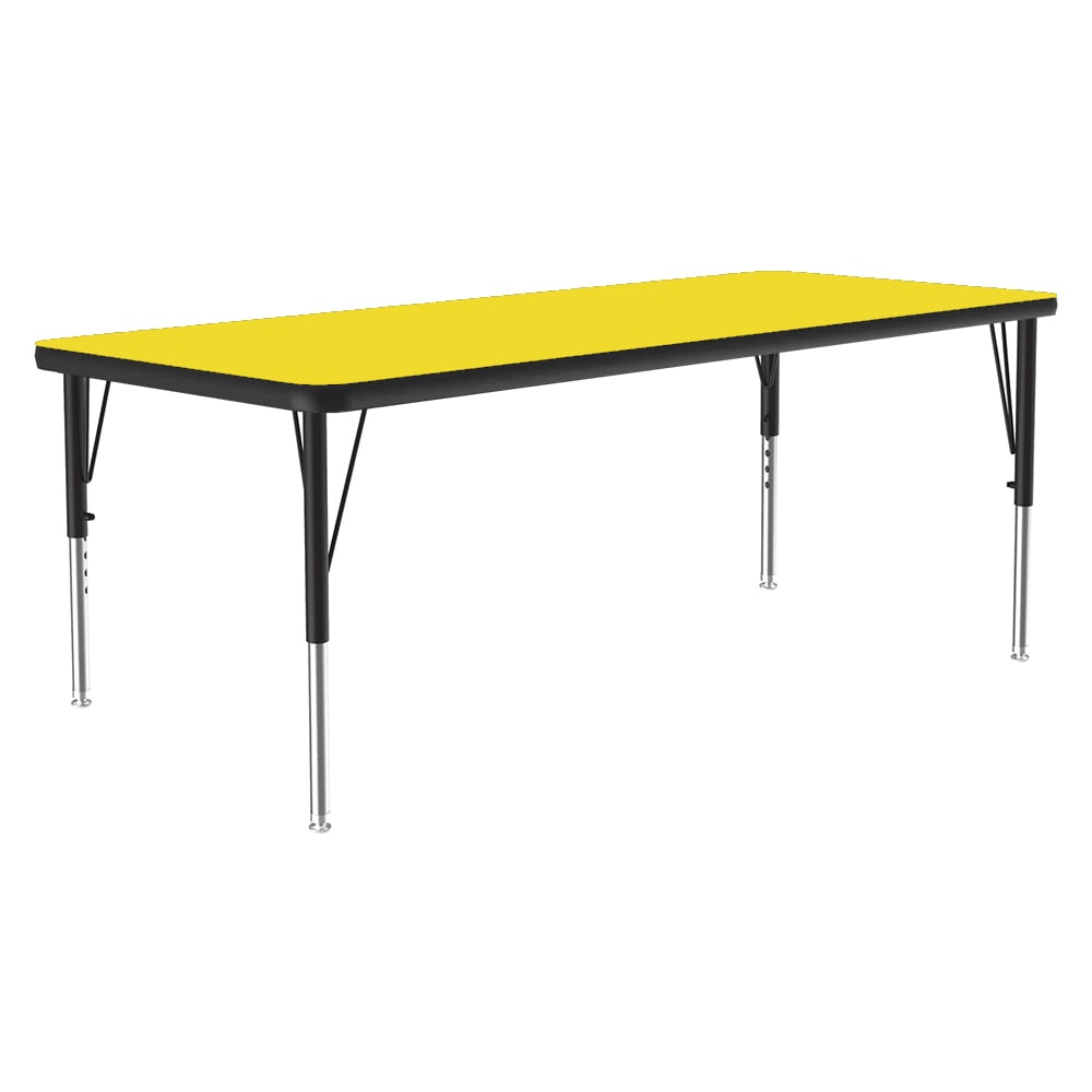 228-A2460REC38 Activity Table w/ 1 1/4" High Pressure Top, 60"W x 24"D, Yellow