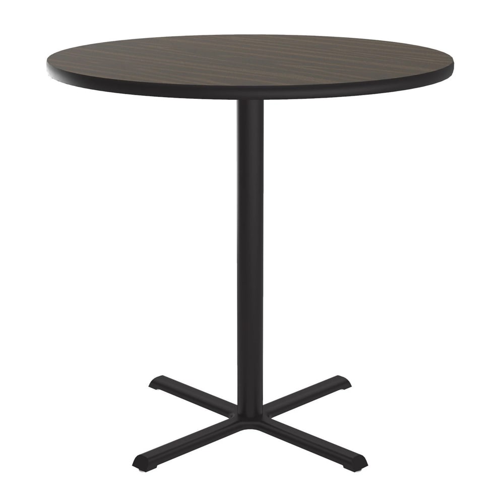 228-BXT30R01 30" Round Dining Height Table - Laminate, Walnut