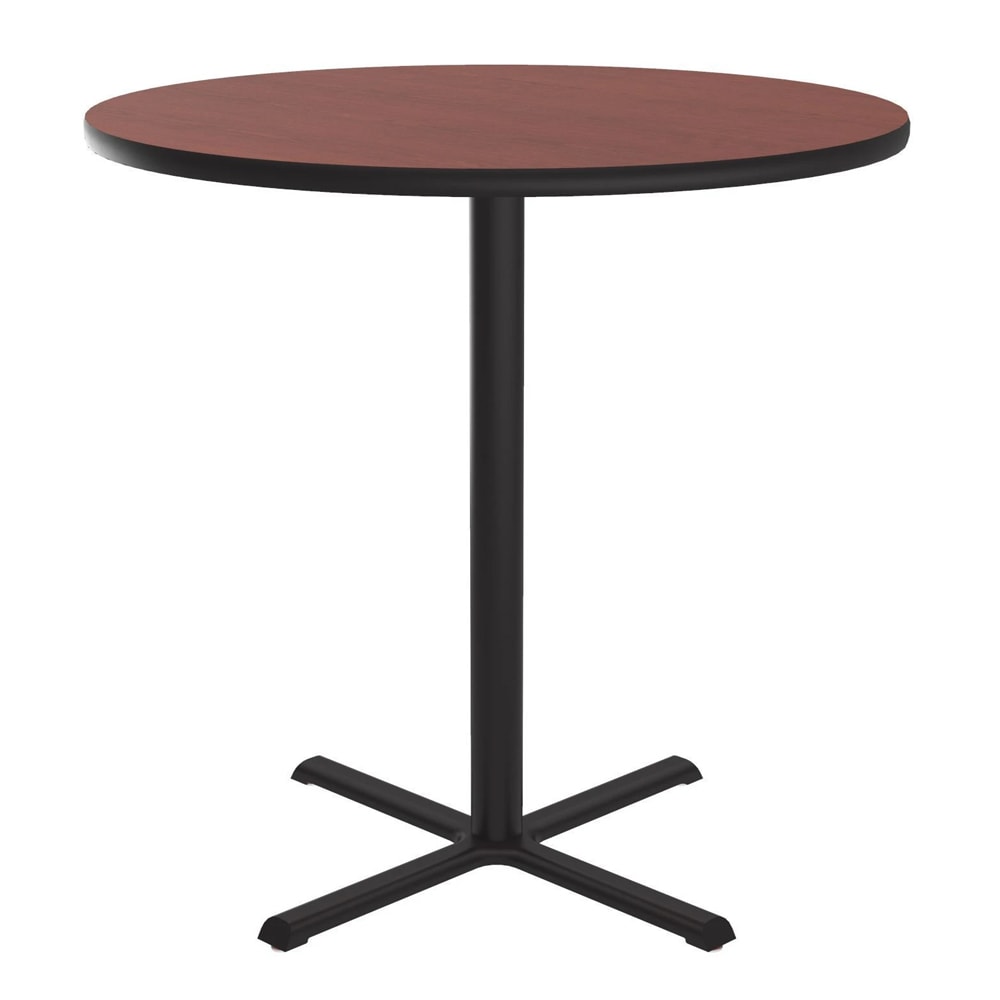 228-BXT48R21 48" Round Dining Height Table - Laminate, Cherry