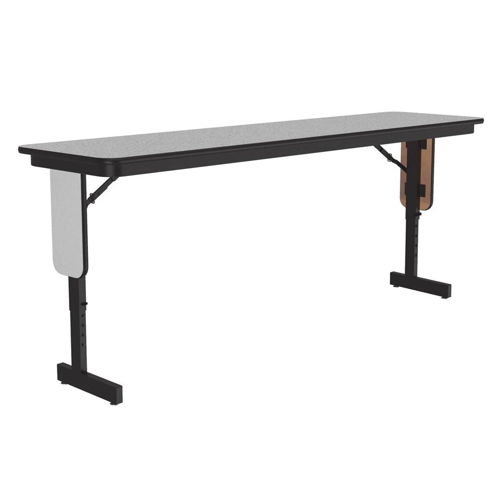 228-SPA1860PX15 18 x 60" Panel Leg Seminar Train Table, Adjust to 32" H, Gray Granite/B...