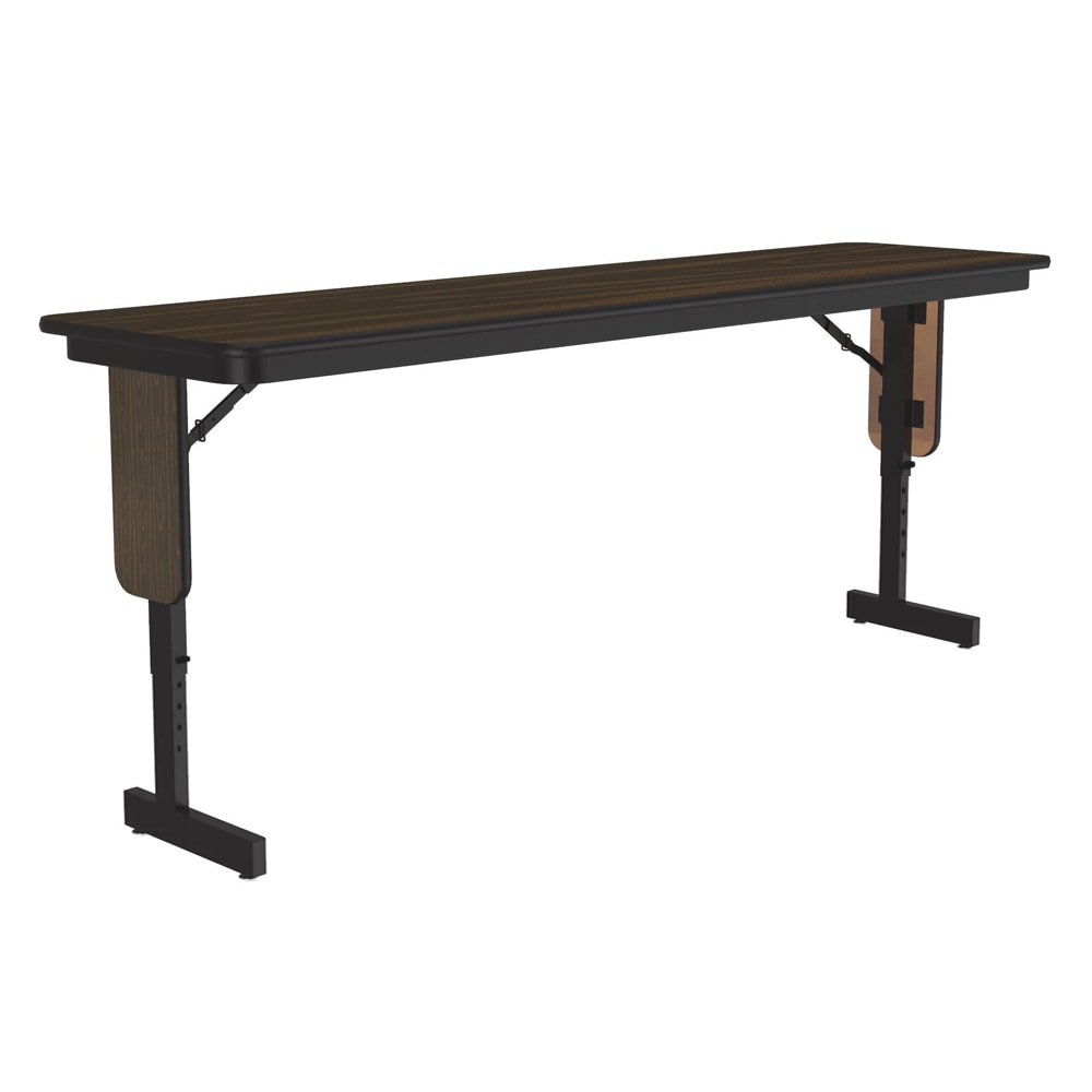 228-SPA1872PX01 72" Rectangular Folding Seminar Table w/ Walnut Top, 32"H