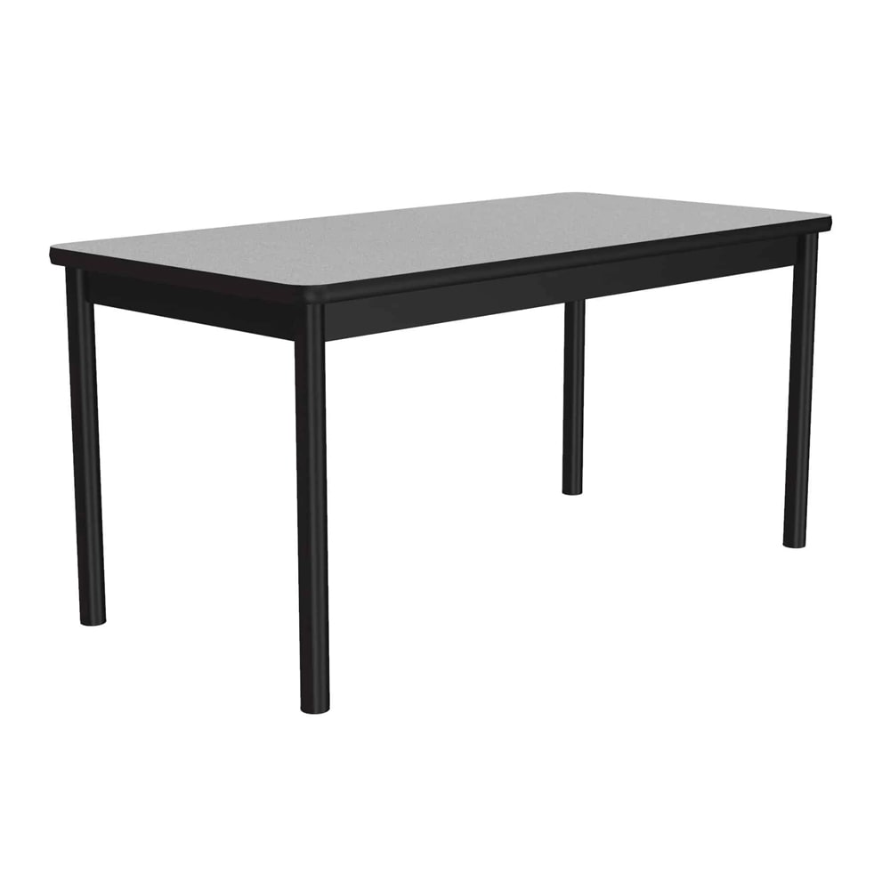 228-LR306015 Economical Library Table Wear Resistant Surface T Mold Edge 30x60" Gray Granite