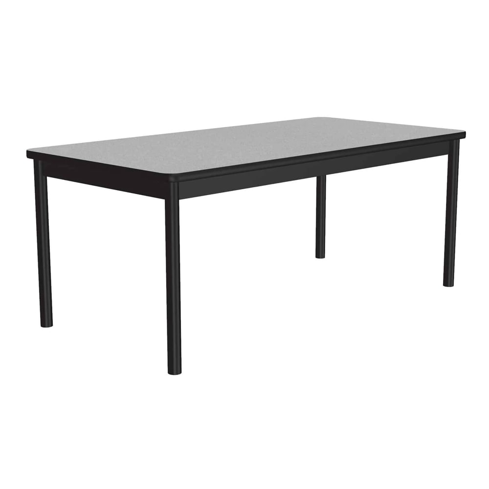 228-LR367215 Economical Library Table Wear Resistant Surface T Mold Edge 36x72" Gray Granite
