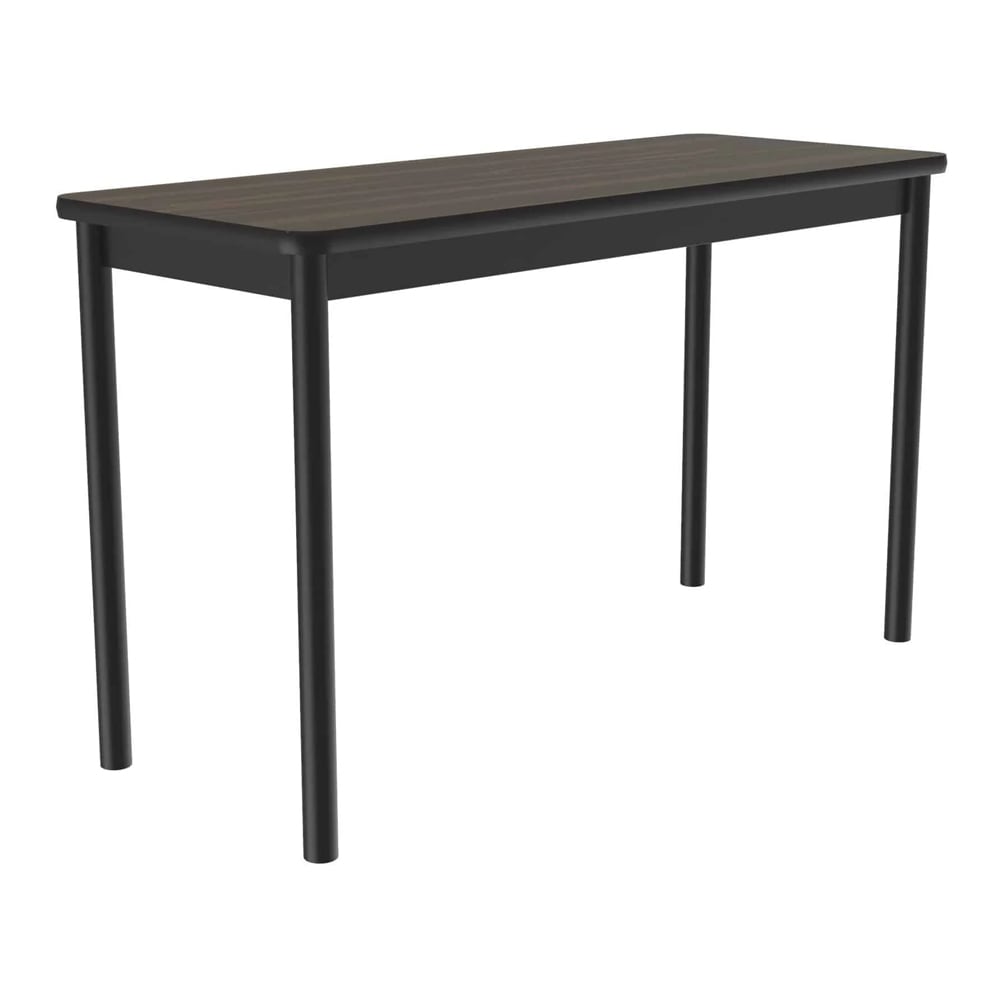 228-LT247201 Economical Lab Table w/ Wear Resistant Surface & T Mold Edge, 24x72", Walnu...