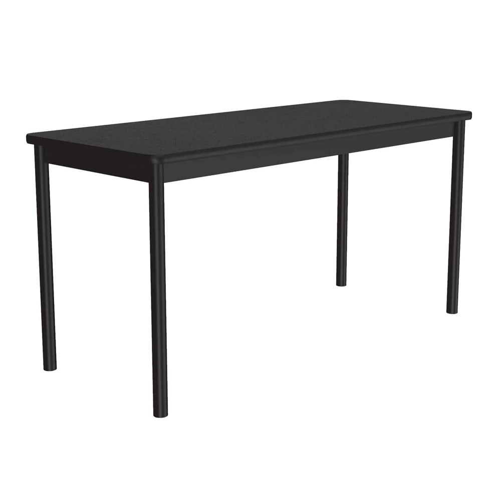 228-LT307207 Economical Lab Table w/ Wear Resistant Surface T Mold Edge 30x72" Black Granite