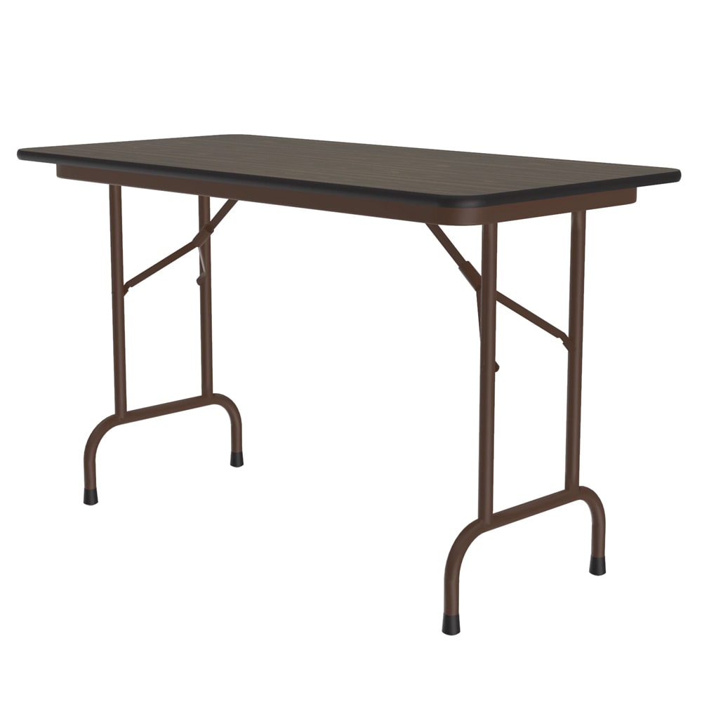 228-PC2460P01 60" Rectangular Folding Table w/ Walnut Plywood Top, 29"H
