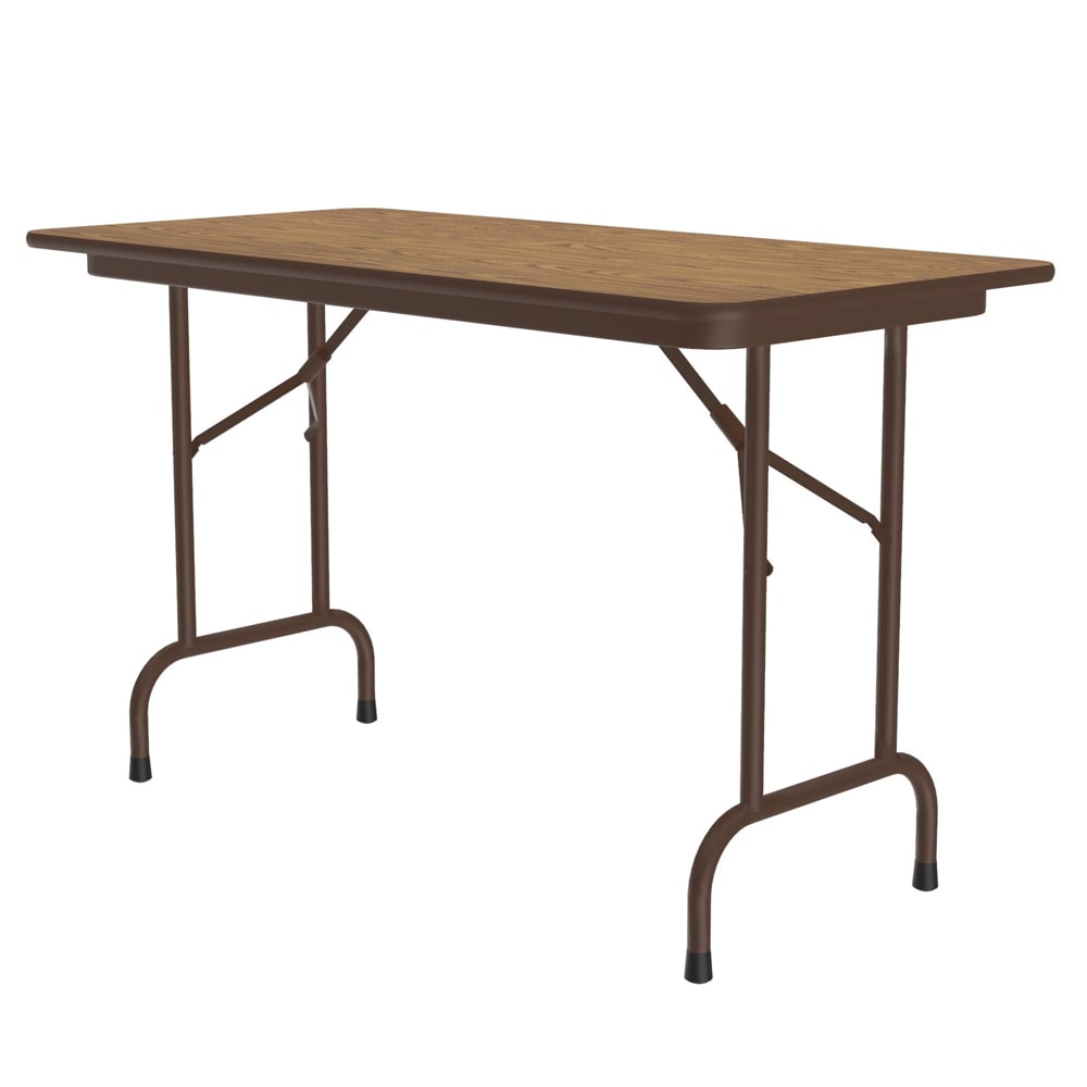 228-PC2460P06 60" Rectangular Folding Table w/ Medium Oak Plywood Top, 29"H