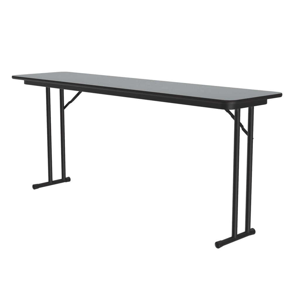 228-ST1872PX15 Off Set Leg Seminar Table w/  3/4" High Pressure Top, 18 x 72", Gray Gra...