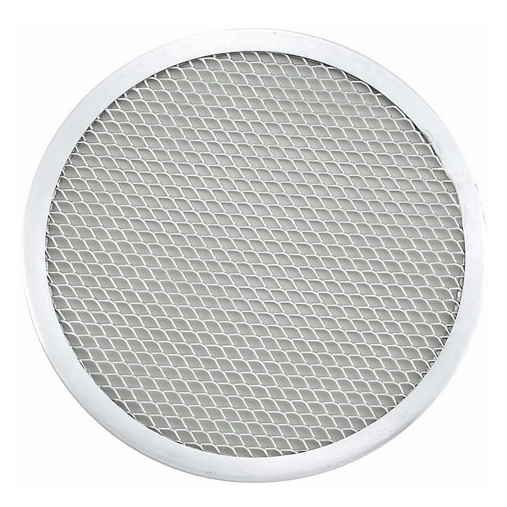 080-APZS7 7" Round Seamless Pizza Screen, Aluminum
