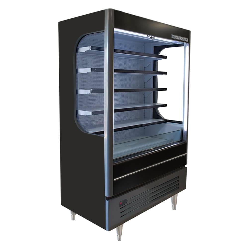 118-VMHC181B 52" Vertical Open Air Cooler w/ (6) Levels - Black, 115v