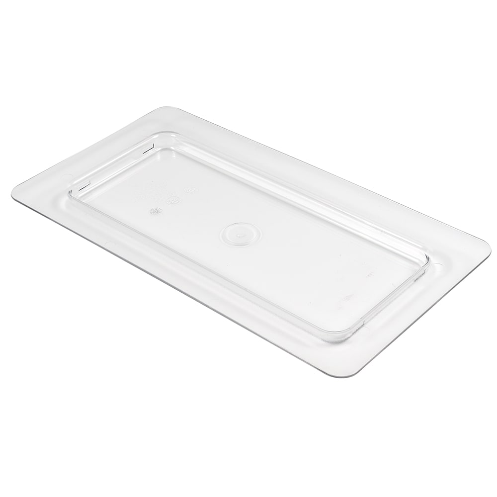 144-30CFC135 ColdFest Food Pan Cover - 1/3 Size, Flat, Clear