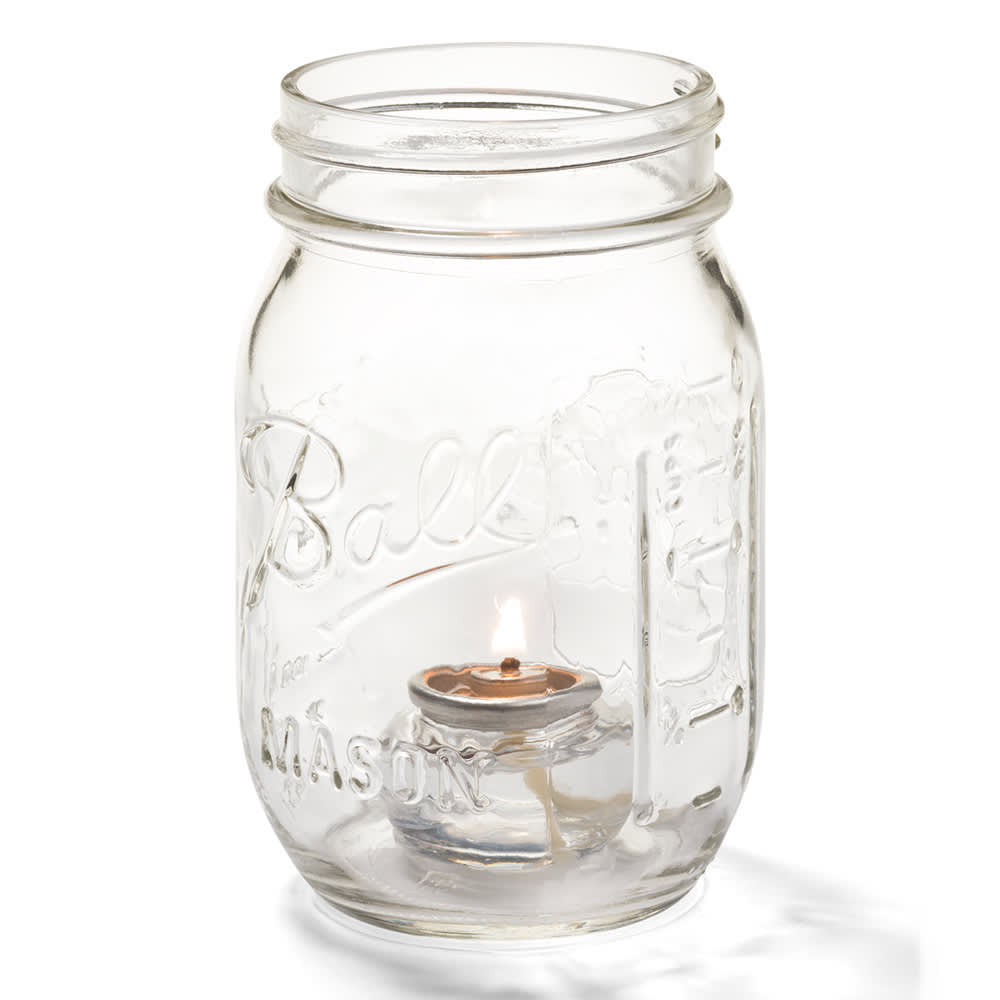 461-1600C Firefly Tealight Candle Holder for HD8 Fuel Cell - Jar Only, Clear