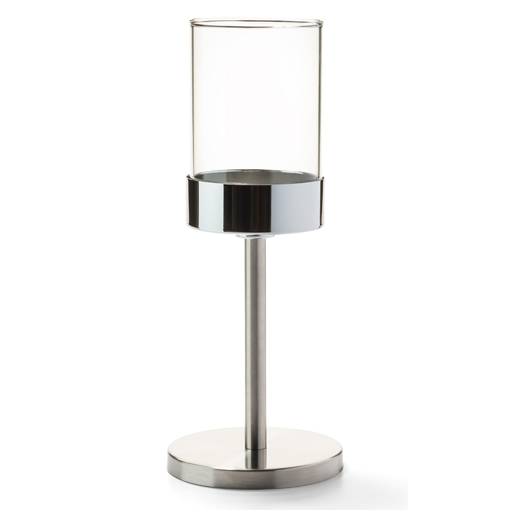 461-272BSS Mod Candlestick Base w/ Shade Support, 6 3/4 x 4", Brushed Stainless