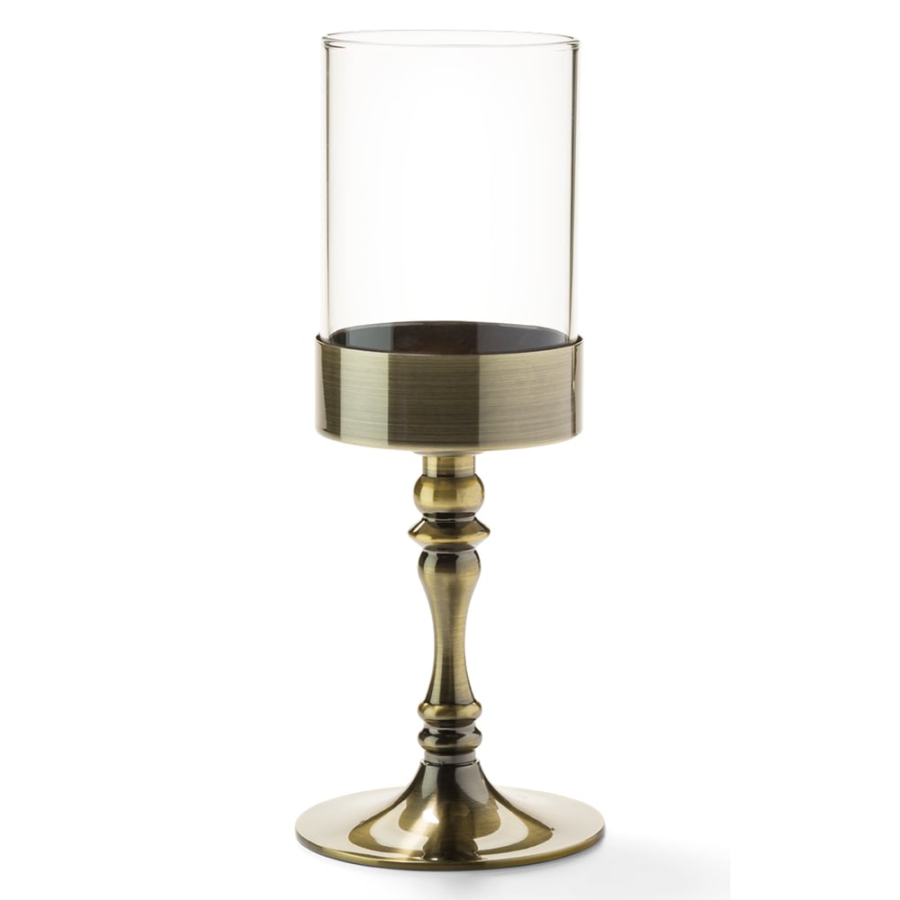 461-277AB Classic Candlestick Base w/ Shade Support, 9 3/8 x 3 5/8", Antique Brass
