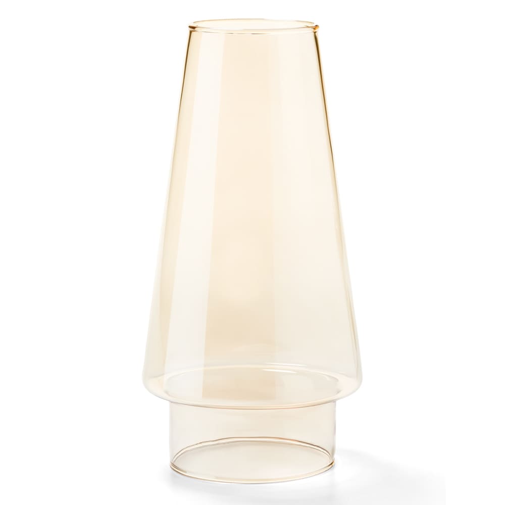 461-36AL Fitter Globe w/ Conical Shape for 3" Fitter Bases, 4x76 3/4", Glass, Amber Lus...