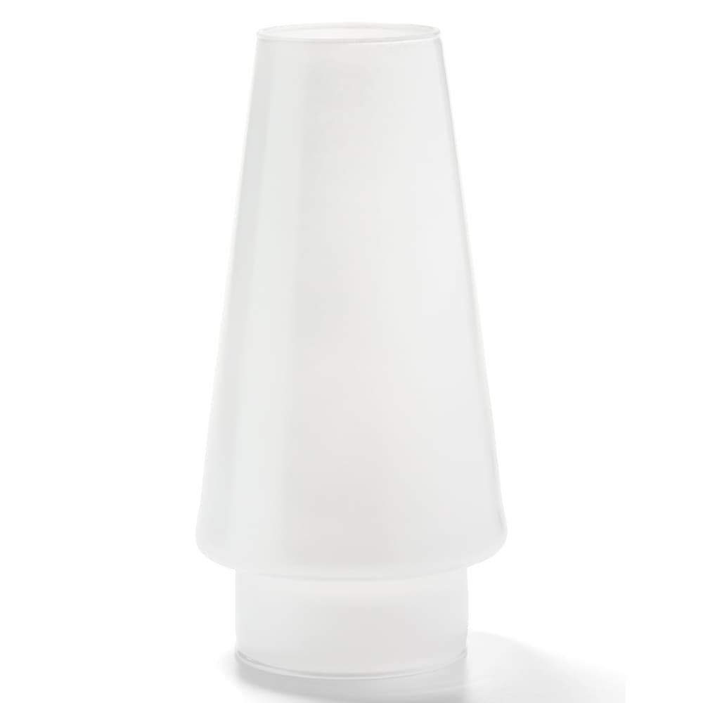 461-36SL 4" Conical Fitter Globe for 3" Fitter Base, Satin Crystal Bubble