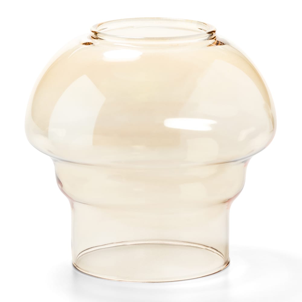 461-46AL Fitter Globe w/ Mushroom Shape, 3 1/2" x 4 3/4", Glass, Amber Lustre