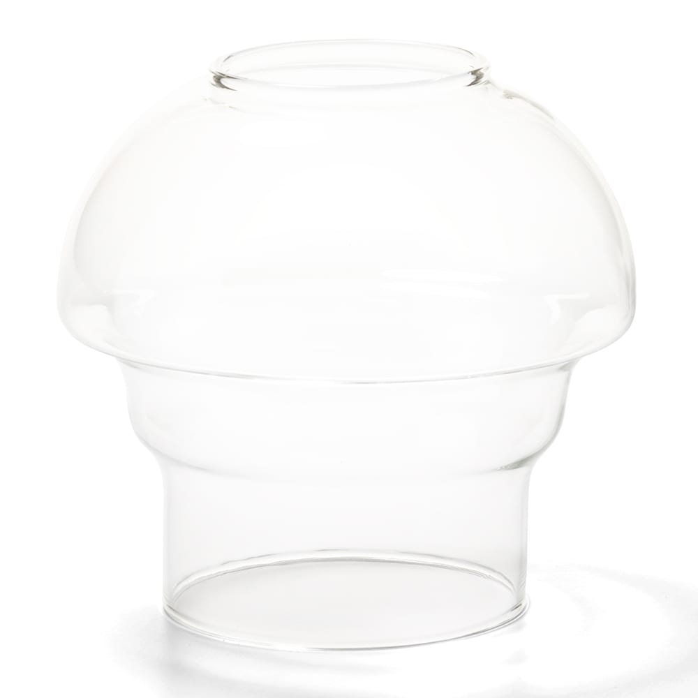 461-46C Fitter Globe w/ Mushroom Shape, 3 1/2" x 4 3/4", Glass, Clear