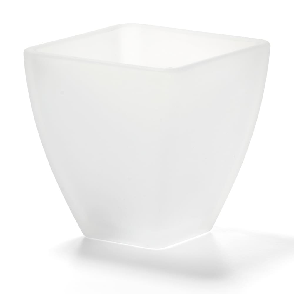 461-67SC Tealight / Votive Globe, Mini Pyramid, Satin Crystal Glass, 3" X 3 in, No Base