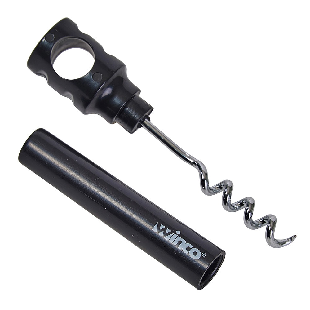 080-CO4DK Pocket Corkscrew w/ Cover, Black