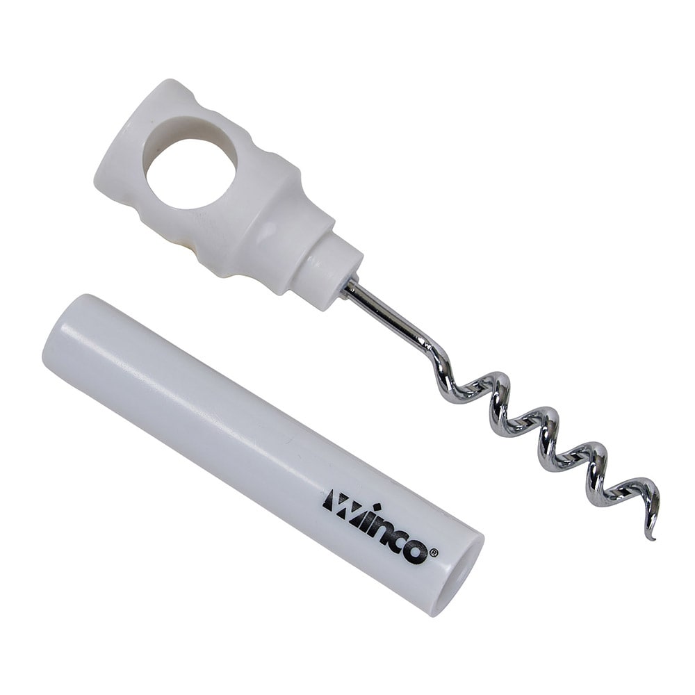 080-CO4DW Pocket Corkscrew w/ Cover, White