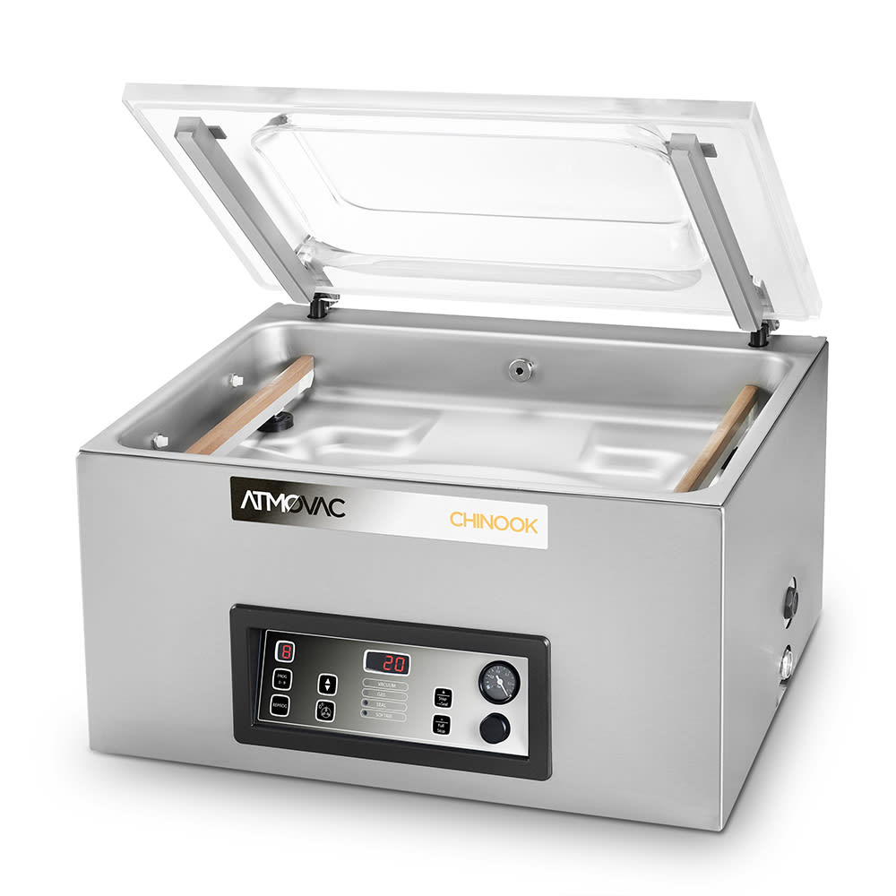 027-CHINOOK16D Atomvac Countertop Vacuum Pack Machine w/ (2) 16" Seal Bars - Stainless, 110v