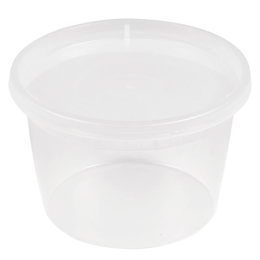 425-TD40016R 16 oz Kari Out Deli Container w/Lid - Polypropylene, Clear