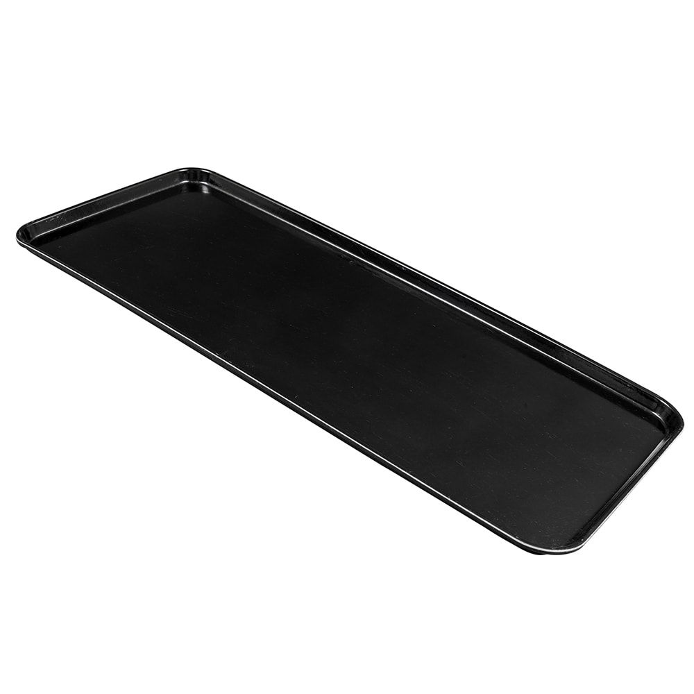 144-1230MT110 Rectangular Market Display Tray - 12 7/16" x 30" x 3/4", Black