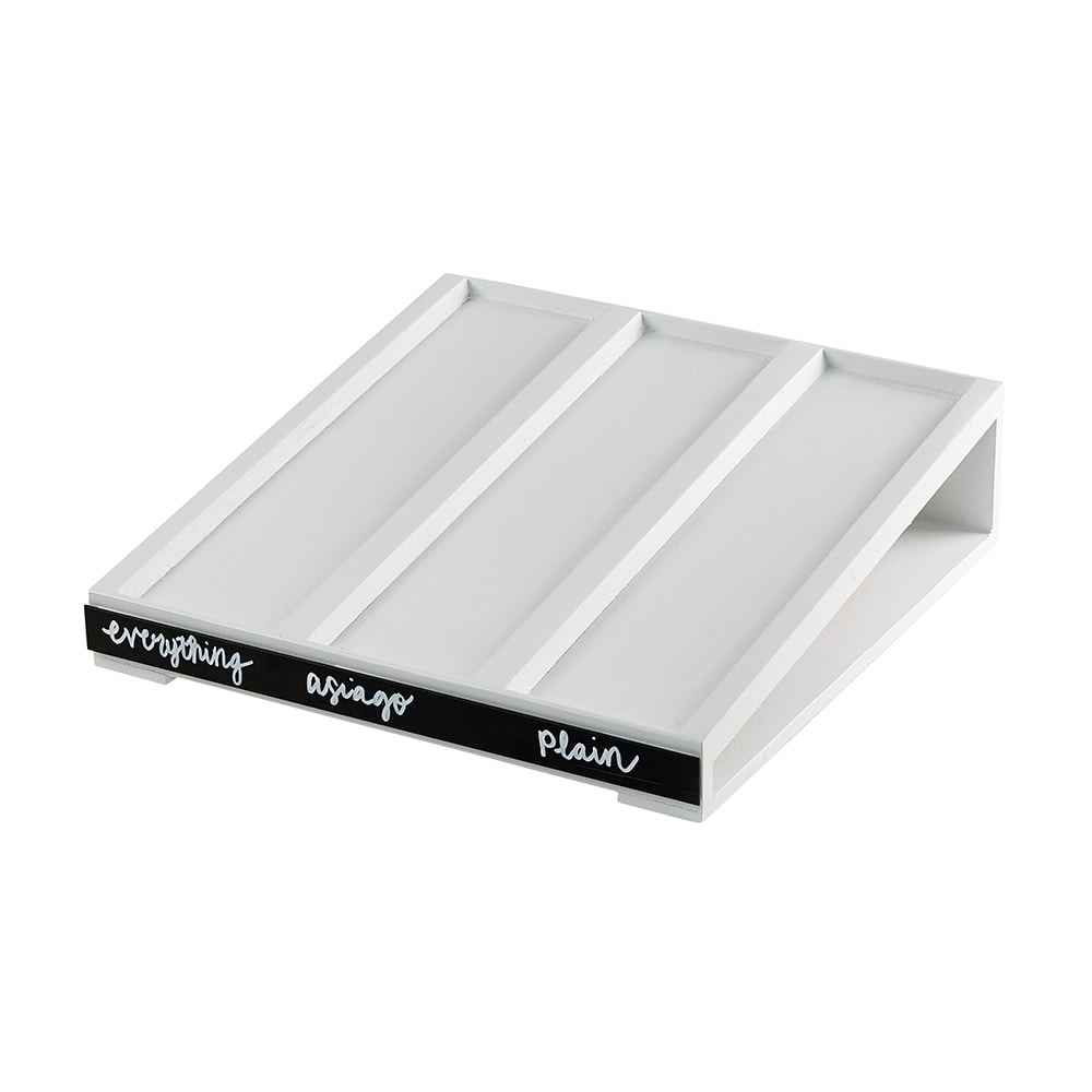 151-2206215 Write On Bagel Holder Base - 15"W x 16"D, 4 1/4"H, White